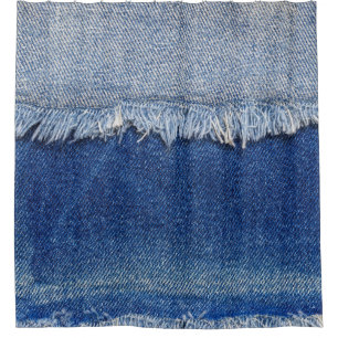 Cortina De Ducha Borrado de Denim Jeans Fondo de tela