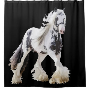 Cortina De Ducha Borrador de caballos Gypsy Mare Stallion
