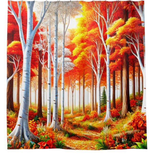 Cortina De Ducha Bosque (Anverso)