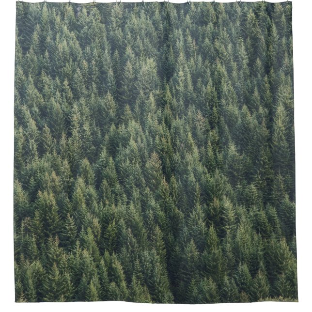 CORTINA DE DUCHA BOSQUE DE ÁRBOL PINO (Anverso)