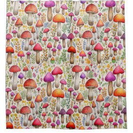 Cortina De Ducha Bosque de hongos