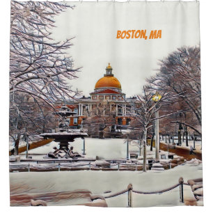 Cortina De Ducha Boston State House en invierno