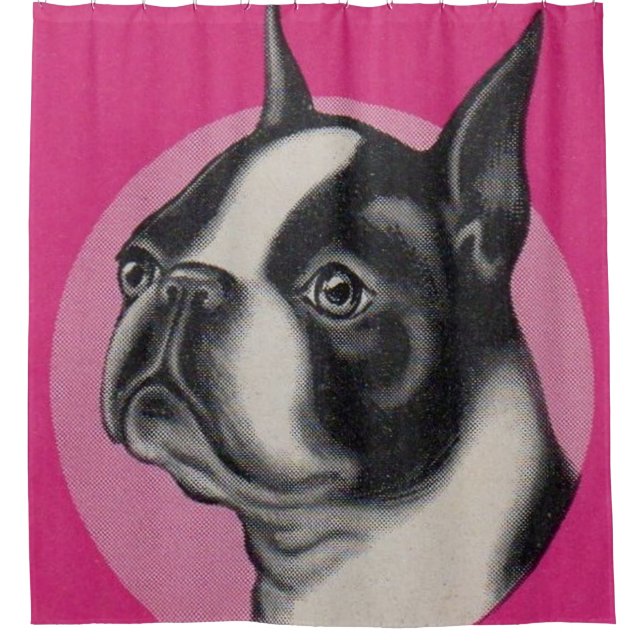 Cortina De Ducha Boston terrier (Anverso)