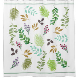 Cortina de ducha botánica acuática de primavera