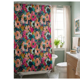 Cortina De Ducha Botánico Floral 