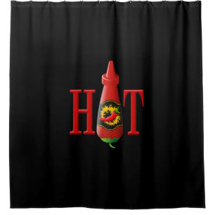Cortina De Ducha Botella de salsa picante