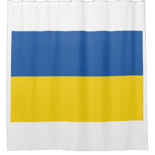 Cortina De Ducha Botón Bandera de Ucrania