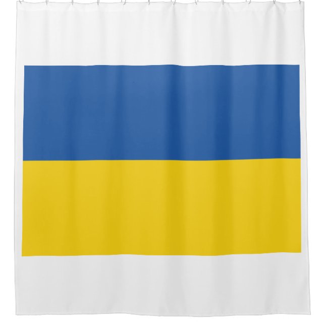 Cortina De Ducha Botón Bandera de Ucrania (Anverso)