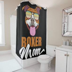 Cortina De Ducha Boxer Mom   Personalizado Para Mi Mamá