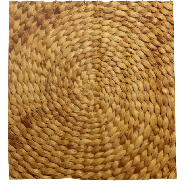 Cortina De Ducha Brasa tejida: Auténtica marrón texturada (Anverso)