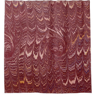 Cortina De Ducha brick red marble print