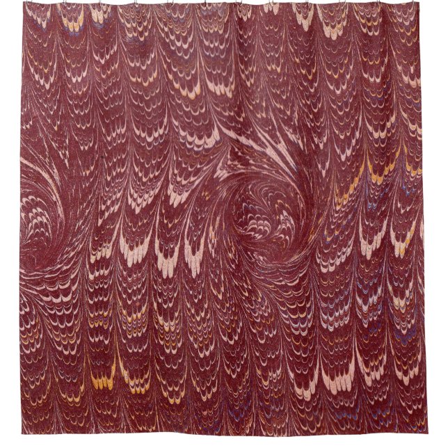 Cortina De Ducha brick red marble print (Anverso)