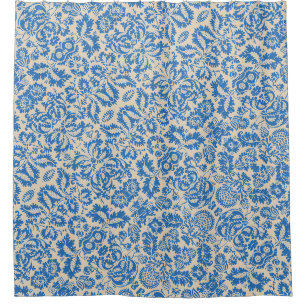 Cortina De Ducha Brocado de damasco floral veneciano de William Mor