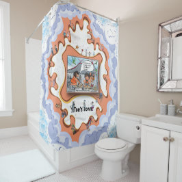 Cortina De Ducha Bromistas prehistóricos | Humor satírico