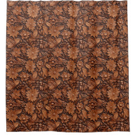 Cortina De Ducha Brown Boho Floral