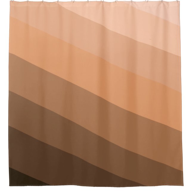 Cortina De Ducha Brown, moreno, y beige (Anverso)