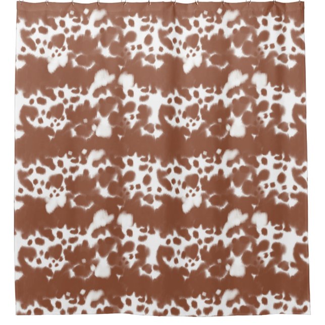 Cortina De Ducha Brown spotted cow hide (Anverso)