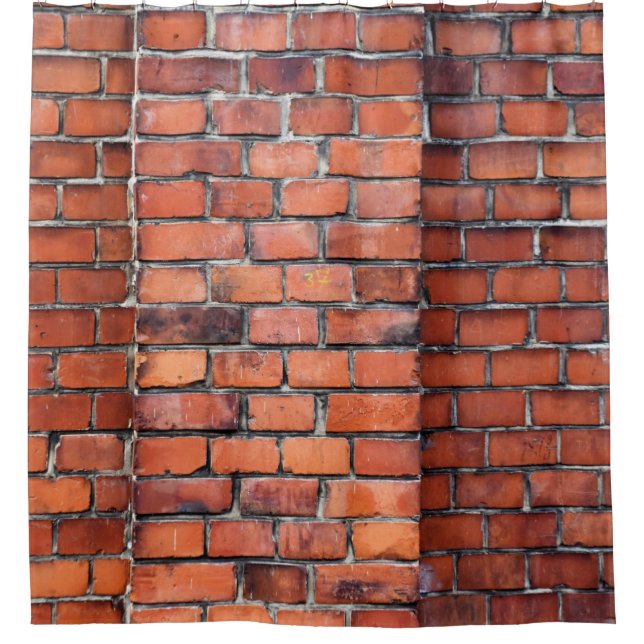 Cortina De Ducha Brown wall brick (Anverso)