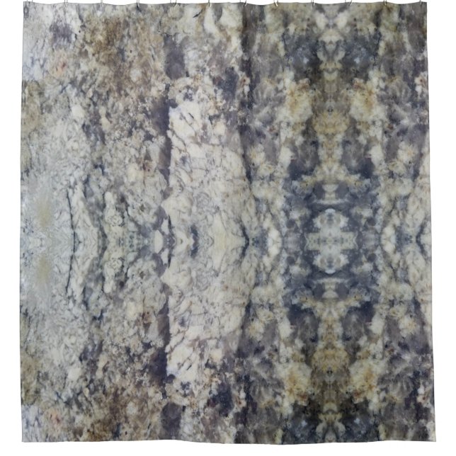 Cortina De Ducha Brown y mármol gris (Anverso)