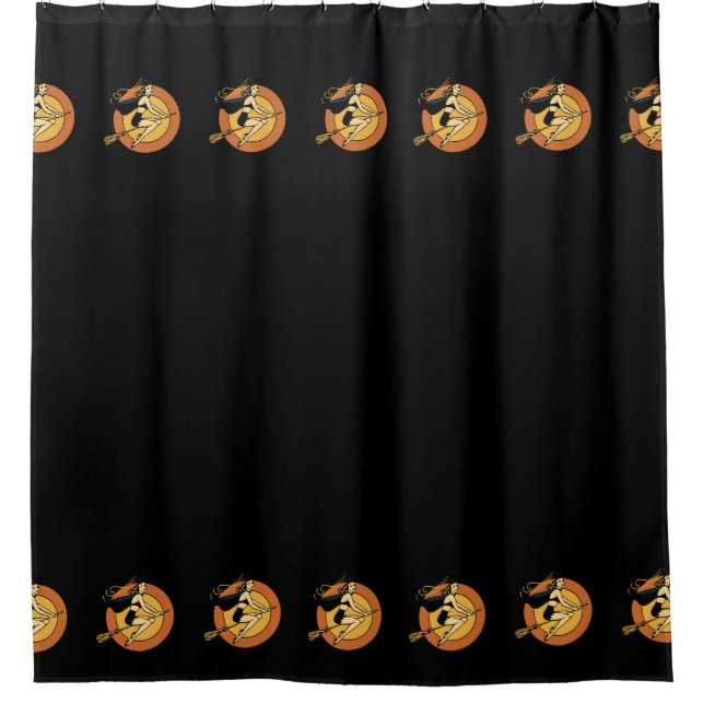 Cortina De Ducha Bruja retro (Anverso)