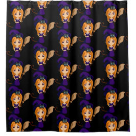 Cortina De Ducha Bruja suave en Halloween Gorra morado