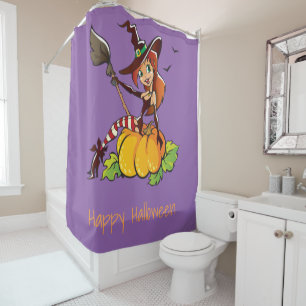 Cortina De Ducha Buena Bruja Feliz Halloween