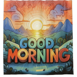 Cortina De Ducha Buenos días radiante