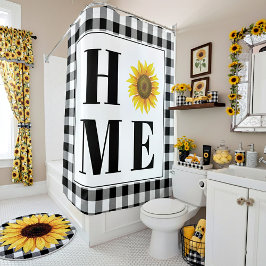 Cortina De Ducha Bufalo cheque girasol "Hogar"