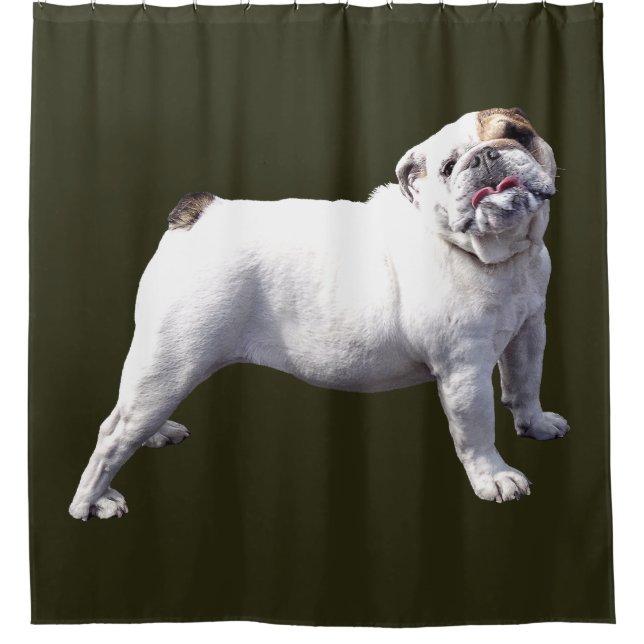 Cortina De Ducha Bulldog de pie (Anverso)