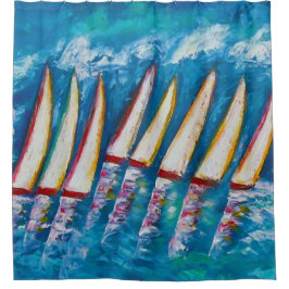 Cortina De Ducha Buques de vela Van Gogh (Voiliers)