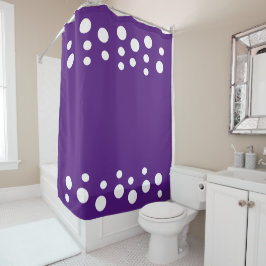 Cortina De Ducha Burbujas reales moradas y blancas modernas