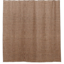 Cortina De Ducha burlap marrón oscuro rústico
