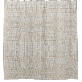 Cortina De Ducha burlap natural rústico