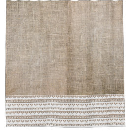 Cortina De Ducha Burlap y Trim