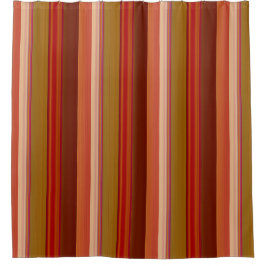 Cortina De Ducha Burnt Orange Stripes