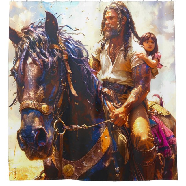 Cortina De Ducha Caballo (Anverso)