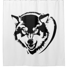 Cortina De Ducha Cabeza de un lobo