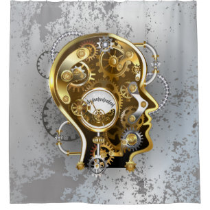 Cortina De Ducha Cabeza steampunk con manómetro