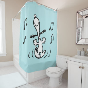Cortina De Ducha Cacahuetes Baile Snoopy