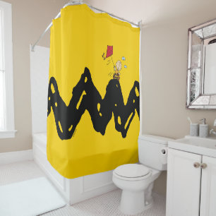 Cortina De Ducha Cacahuetes   Charlie Brown Flying Kite