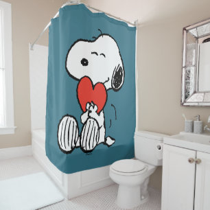 Cortina De Ducha Cacahuetes   EL DÍA DE SAN VALENTÍN   Snoopy Heart