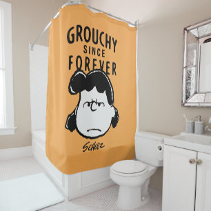 Cortina De Ducha Cacahuetes   Grouchy Since Forever Lucy