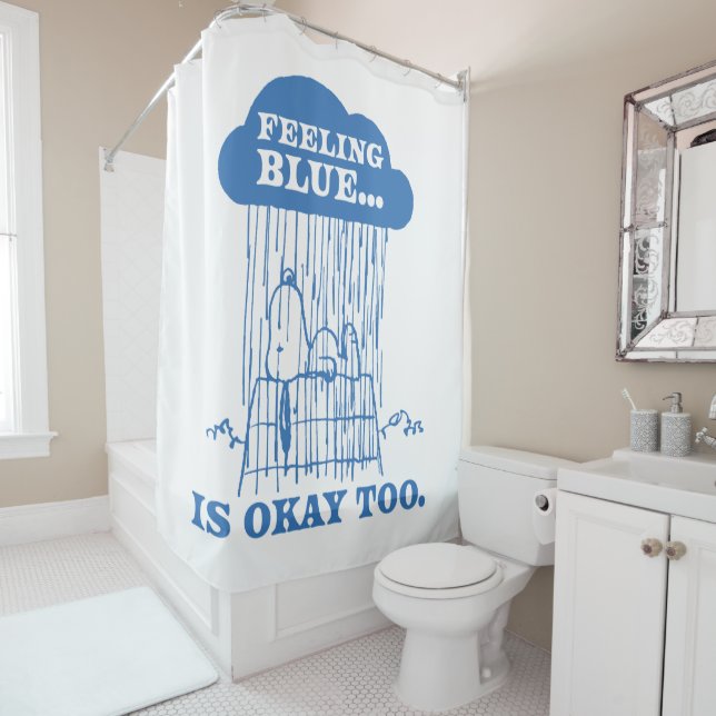 Cortina De Ducha Cacahuetes | La Sensación De Azul Snoopy También E (In situ)