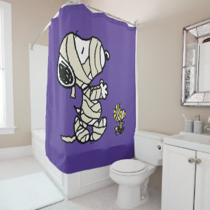 Cortina De Ducha Cacahuetes   Mamis de Snoopy y Woodstock