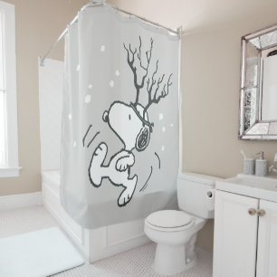 Cortina De Ducha Cacahuetes   Renos Snoopy