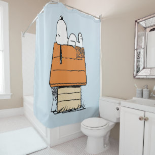 Cortina De Ducha Cacahuetes   Snoopy Halloween Nap