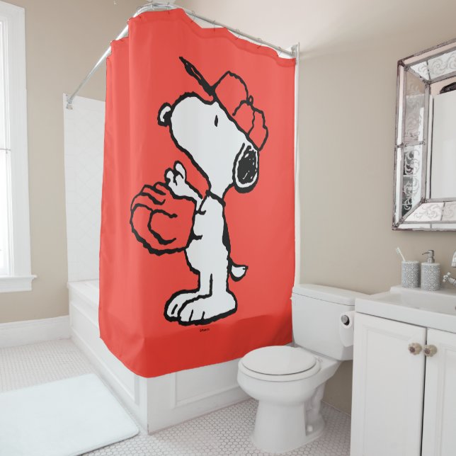 Cortina De Ducha Cacahuetes | Snoopy Making the Catch (In situ)