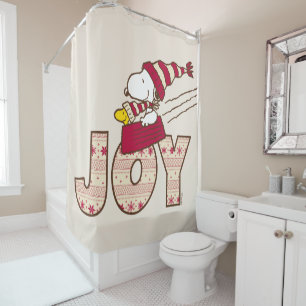 Cortina De Ducha Cacahuetes Snoopy & Woodstock Joy Sled Ride