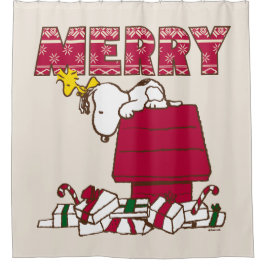 Cortina De Ducha Cacahuetes | Snoopy & Woodstock Merry Ugly Sweater