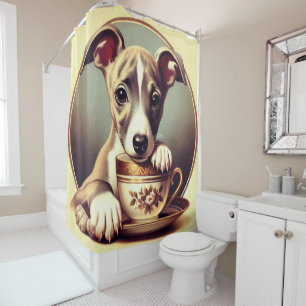 Cortina De Ducha Cachorro de Whippet